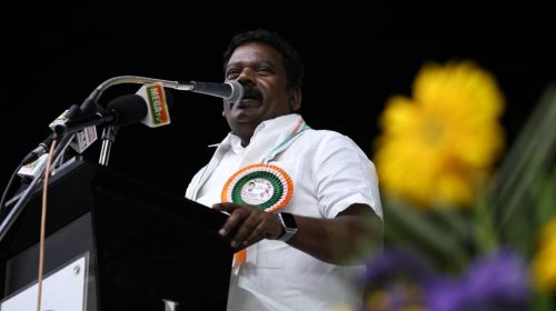 வாக்கு திருடனே பதவி விலகு என்ற முழக்கத்தை முன்வைத்து மாபெரும் வாக்கு அதிகார மாநாடு