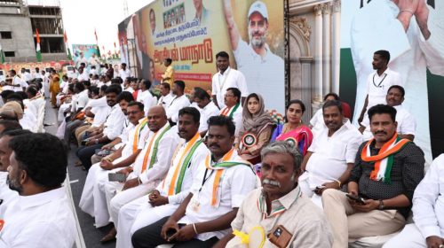 வாக்கு திருடனே பதவி விலகு என்ற முழக்கத்தை முன்வைத்து மாபெரும் வாக்கு அதிகார மாநாடு